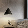 modern yellow travertine halo pendant light