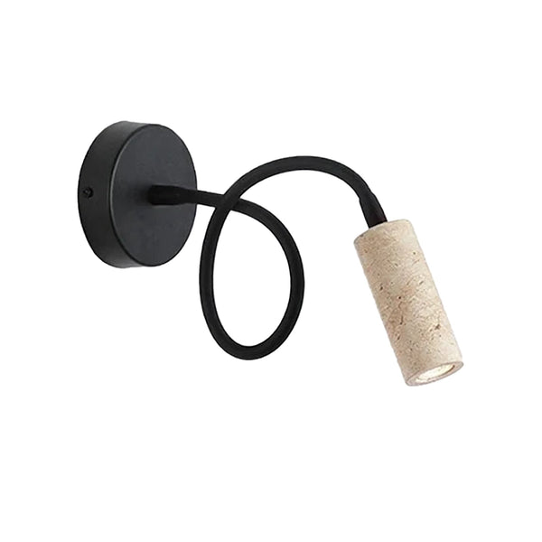 modern yellow travertine iron adjustable wall light