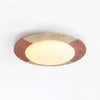 modern yellow travertine led flush mount ceiling light 2