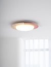modern yellow travertine led flush mount ceiling light 2