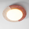 modern yellow travertine led flush mount ceiling light 2