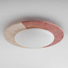 modern yellow travertine led flush mount ceiling light 2