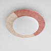 modern yellow travertine led flush mount ceiling light 2