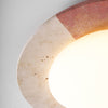 modern yellow travertine led flush mount ceiling light 2