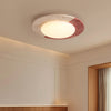 modern yellow travertine led flush mount ceiling light 2