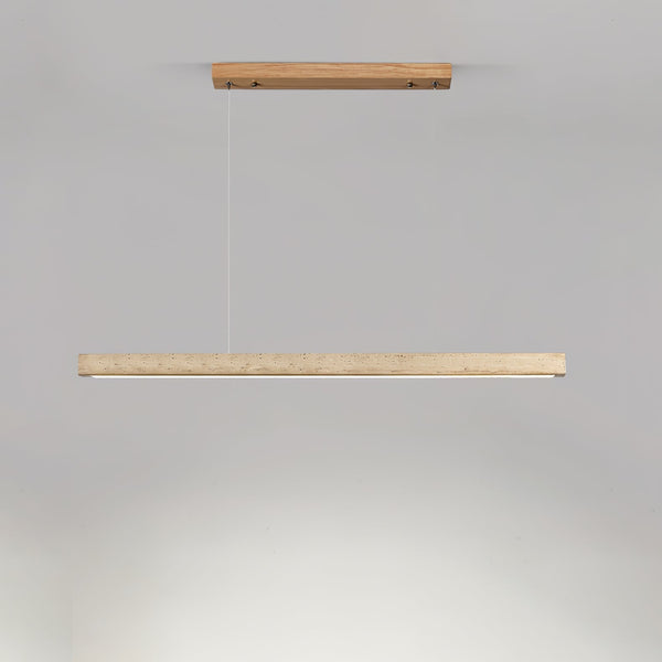 modern yellow travertine linear led pendant lamp