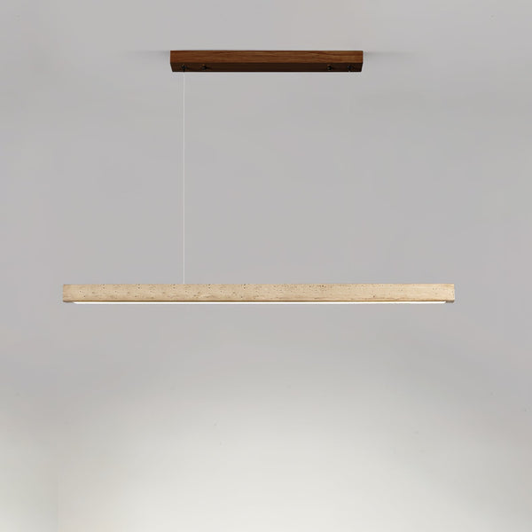 modern yellow travertine linear led pendant lamp