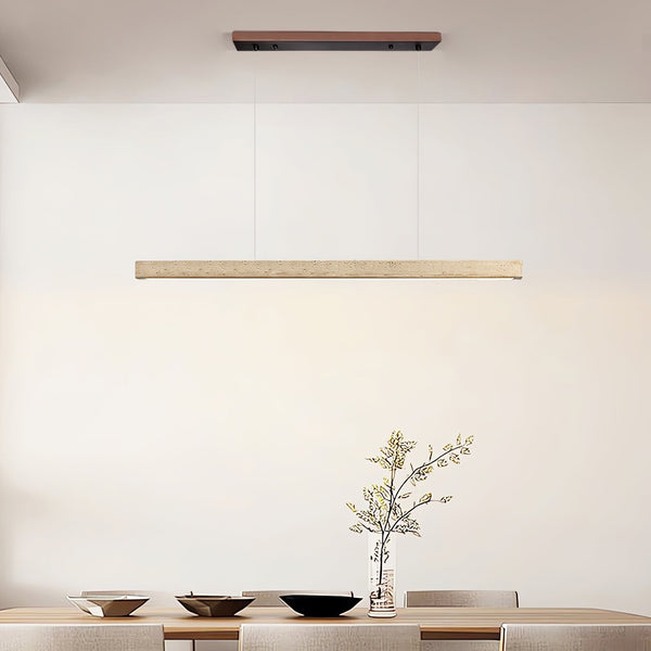 modern yellow travertine linear led pendant lamp