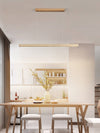 modern yellow travertine linear led pendant lamp