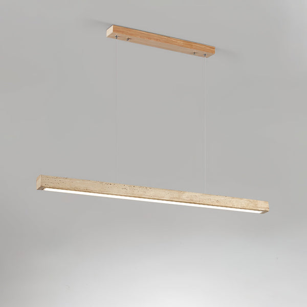 modern yellow travertine linear led pendant lamp