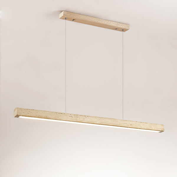 modern yellow travertine linear led pendant lamp