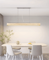 modern yellow travertine linear led pendant light
