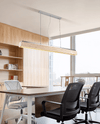 modern yellow travertine linear led pendant light