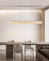 modern yellow travertine linear led pendant light