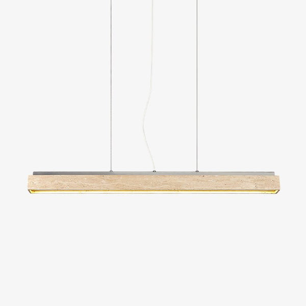 modern yellow travertine linear led pendant light