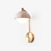 modern yellow travertine opal glass wall lamp