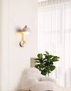 modern yellow travertine opal glass wall lamp