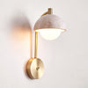 modern yellow travertine opal glass wall lamp