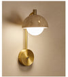 modern yellow travertine opal glass wall lamp