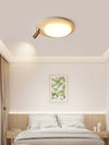 modern yellow travertine oval flush mount ceiling light