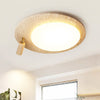 modern yellow travertine oval flush mount ceiling light