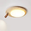 modern yellow travertine oval flush mount ceiling light