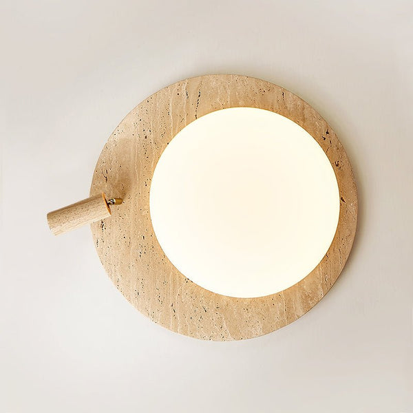 modern yellow travertine oval flush mount ceiling light