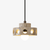 modern yellow travertine perforated ring pendant light
