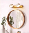 modern yellow travertine solid wood led wall lamp