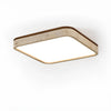 modern yellow travertine square flush mount ceiling light