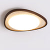modern yellow travertine walnut flush mount ceiling light