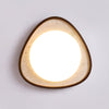 modern yellow travertine walnut flush mount ceiling light