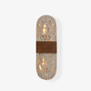 modern yellow travertine walnut led wall sconce 3