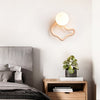 modern yellow travertine walnut serpentine wall sconce