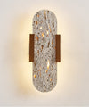 modern yellow travertine walnut wall sconce 3