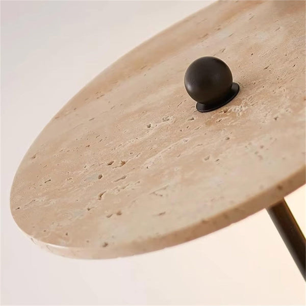 modern yellow travertine walnut wood wall lamp