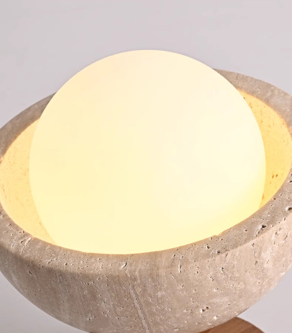 modern yellow travertine wood flush mount ceiling light