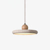 modern yellow travertine wood led pendant light
