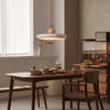 modern yellow travertine wood led pendant light