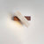 modern yellow travertine wood linear led wall sconce