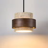 modern yellow travertine wood wall sconce
