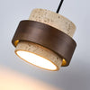 modern yellow travertine wood wall sconce