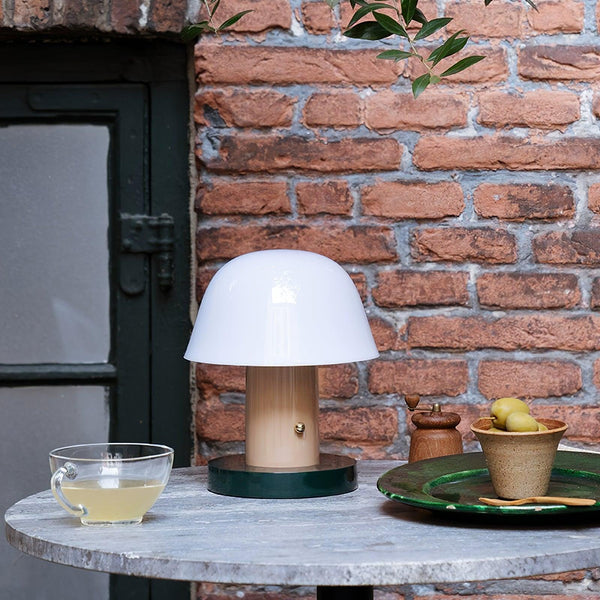 mushroom cordless led table lamp touch control rechargeable