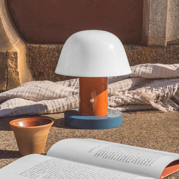 mushroom cordless led table lamp touch control rechargeable