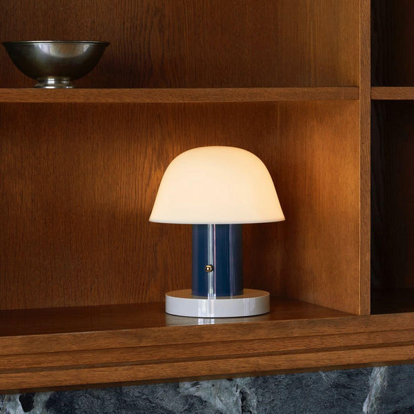 mushroom cordless led table lamp touch control rechargeable