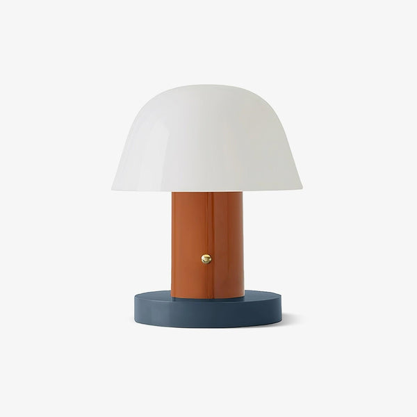 mushroom cordless led table lamp touch control rechargeable
