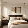 natural travertine cylinder pendant light for bedroom