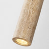 natural travertine cylinder pendant light for bedroom