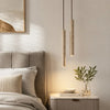 natural travertine cylinder pendant light for bedroom