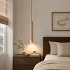 natural travertine cylinder pendant light for bedroom